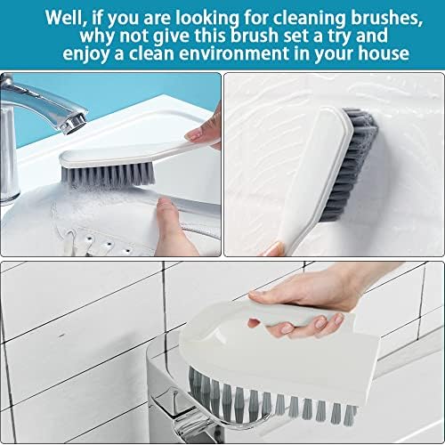 6-Piece Kitchen and Bathroom Cleaning Brush Set