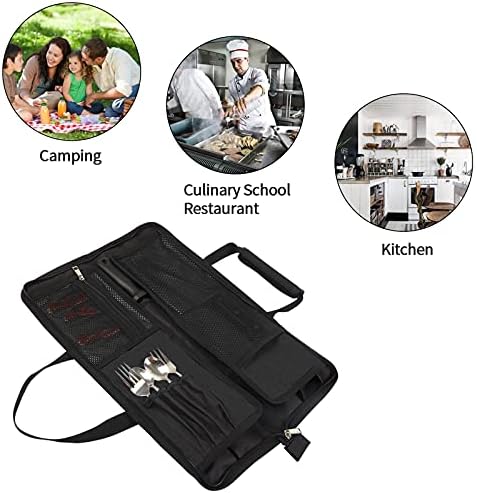 Premium Heavy Duty Chef Knife Roll Bag for Easy Storage Carry