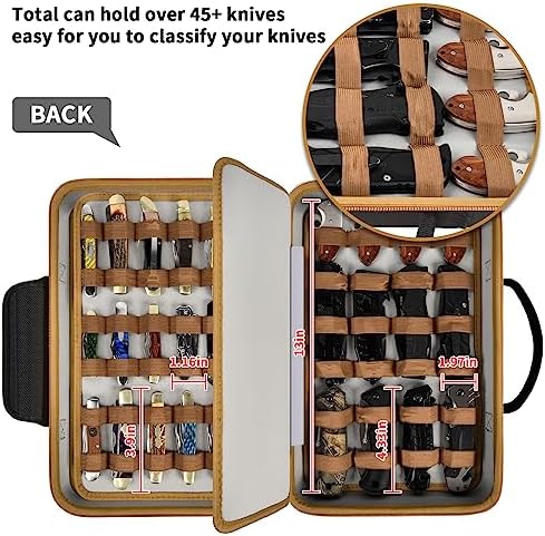 ANKHOHKnife Case for Pocket Knives Brown