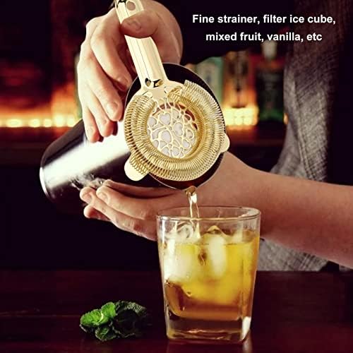 Cocktail Strainer Stainless Steel Luxury Gold