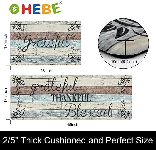Comfort Non-Slip Kitchen Mat Set for Standing DeskFarmhouse Style