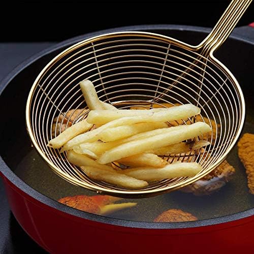 Gold Strainer - Stainless Steel Ti-Plated Kitchen Skimmer