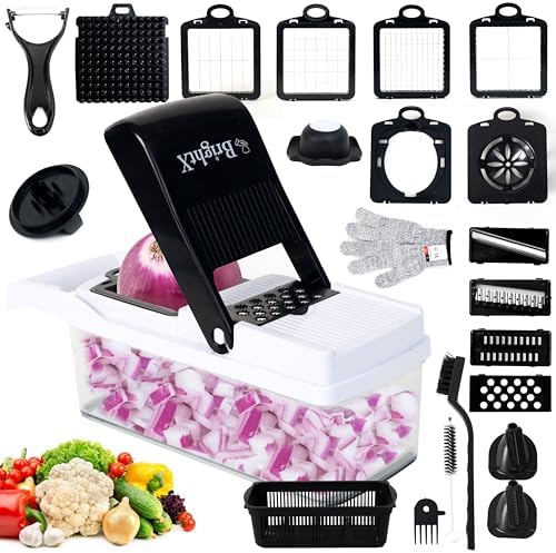 BrightX Multifunctional Vegetable Chopper with Container