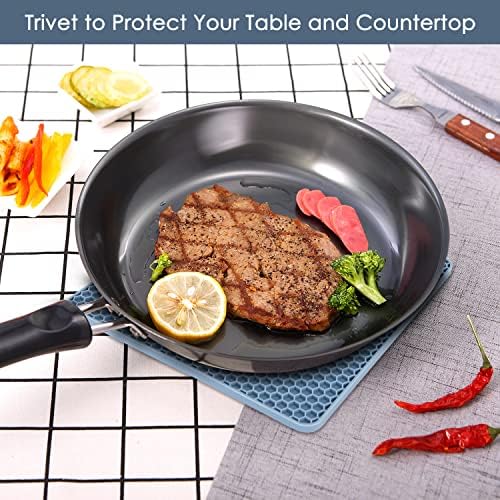 Premium Silicone Trivets for Hot Dishes 4-Pack with Heat-Resistant Surface
