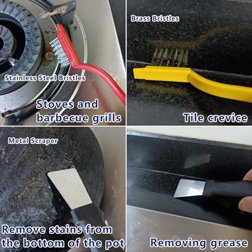 10-Piece Crevice Cleaning Tool Set Home Kitchen Use