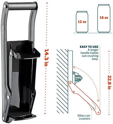 HomeBuddy Aluminum Can Crusher - Compact Sturdy for Recycling
