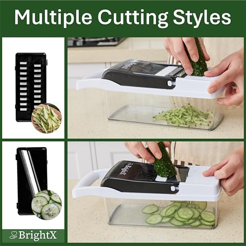 BrightX Multifunctional Vegetable Chopper with Container