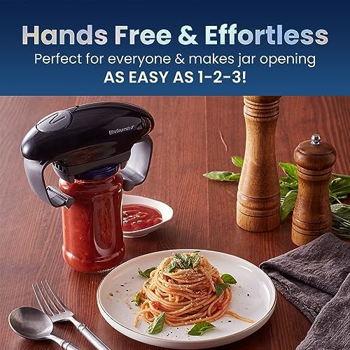 Elite Gourmet EJO800 High Power Torque Automatic Jar Opener BlackGray