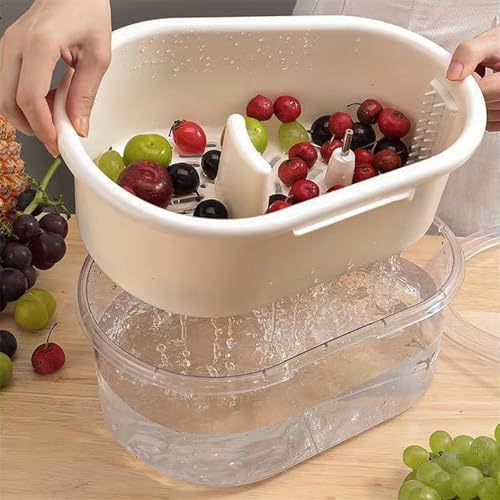 OOGKA Fruit Cleaner Spinner - Effortlessly Clean Fruits in Seconds