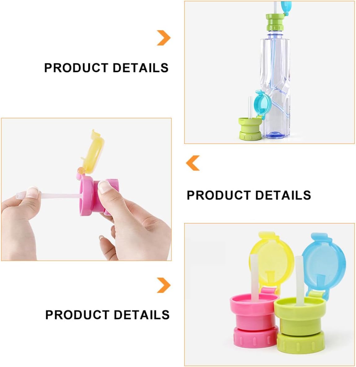 Dual Purpose Bottle Straw Caps for Boys Girls Portable Leakproof