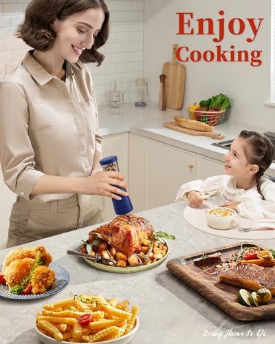 Ergonomic Electric Salt and Pepper Grinder Set with 45 oz Capacity