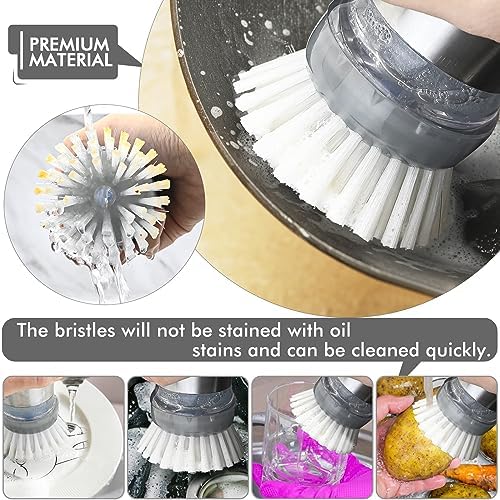 4-Piece Palm Brush Refills for OXO Steel Soap Dispensing Dish Brush