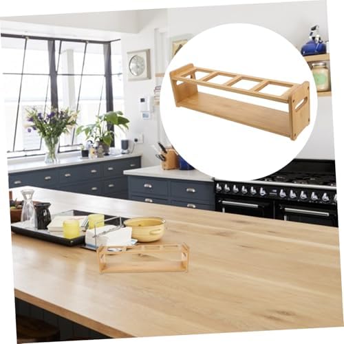 Wooden Seasoning Bottle Storage Rack