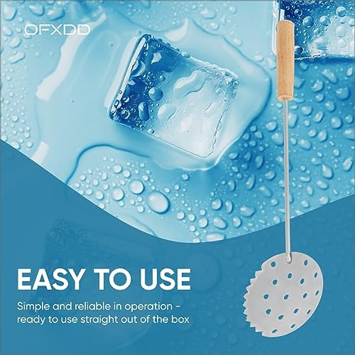Ice Fishing Scoop - Metal Handle Ice Skimeter for Slush Shavings Removal