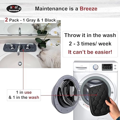 AHAHOMEWARE 3-Round Sink Splash Guard