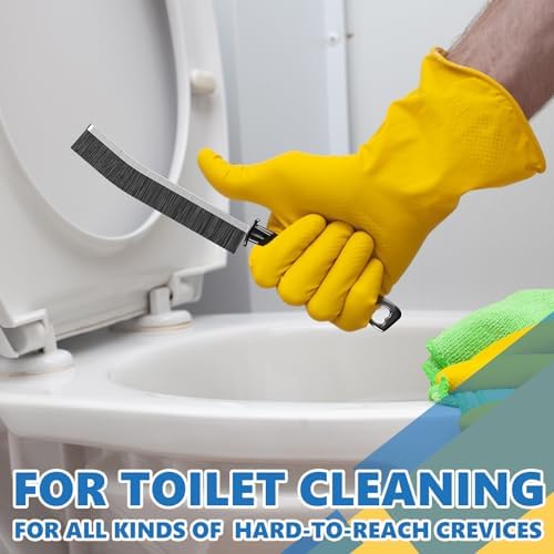 Quilted Hard Bristle Crevice Cleaning Brush for Bathrooms kitchens