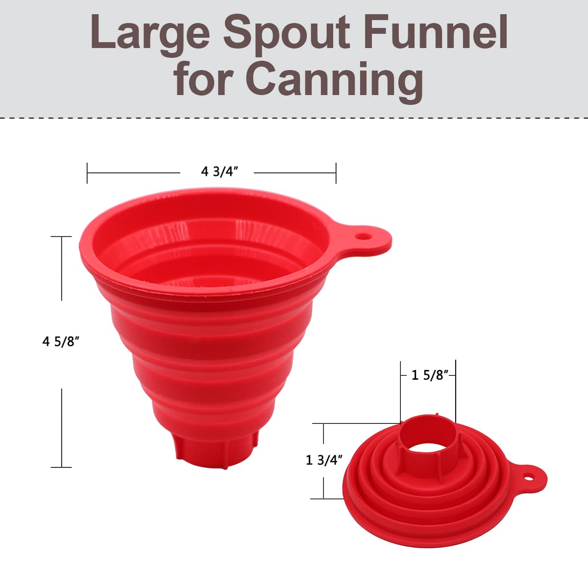KongNai Silicone Collapsible Funnel for Canning