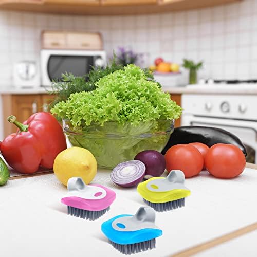 Aodaer 4 Piece Vegetable Brush with Silicone Grips