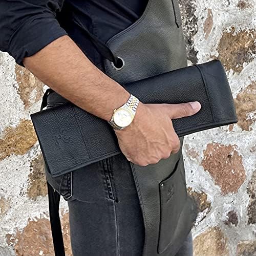 Premium Calf Leather Chefs Knife Storage Roll Bag