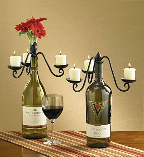 Elegant Candelabra Bottle Topper Set for Wine Lovers