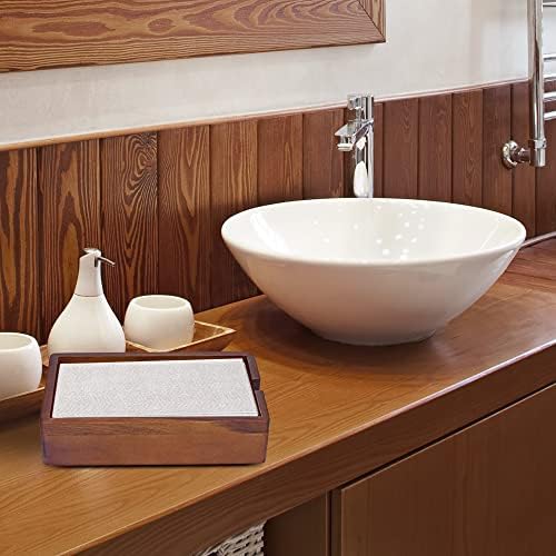 Elegant Acacia Guest Towel Napkin Organizer