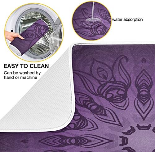 KEEPREALMicrofiber Dish Drying Mat Purple Mandala 18x24