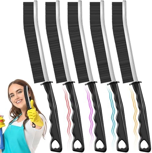 Quilted Hard Bristle Crevice Cleaning Brush for Bathrooms kitchens