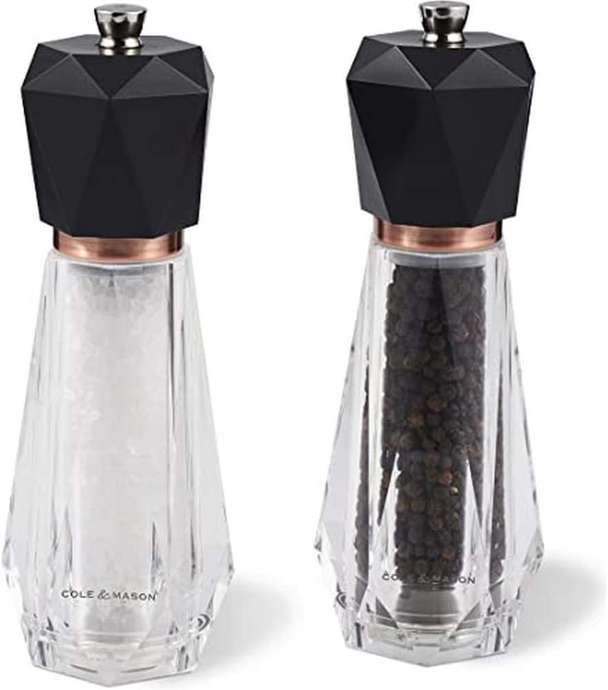 Cole Mason Somerton antique Salt and Pepper Mills Set - Copper