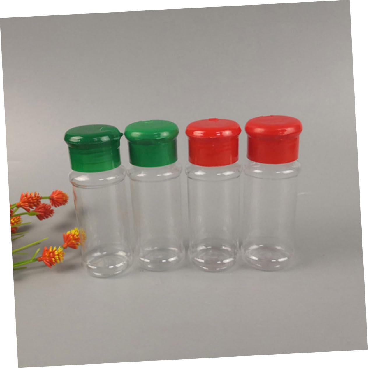 VINTORKY 24-Piece Green Plastic Seasoning Bottle Set