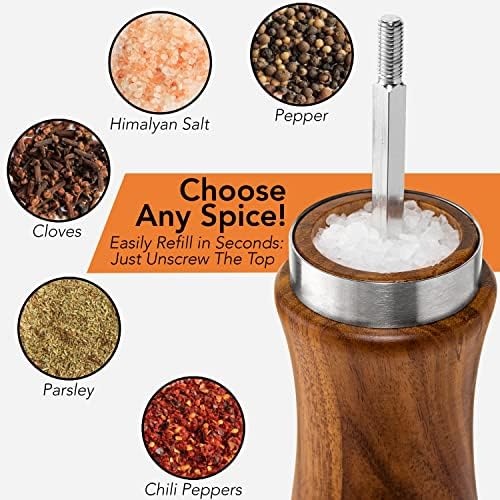 Wooden Salt and Pepper Grinder Set