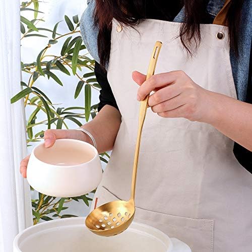 2-Piece Gold Colander Ladle Set for Hotpot