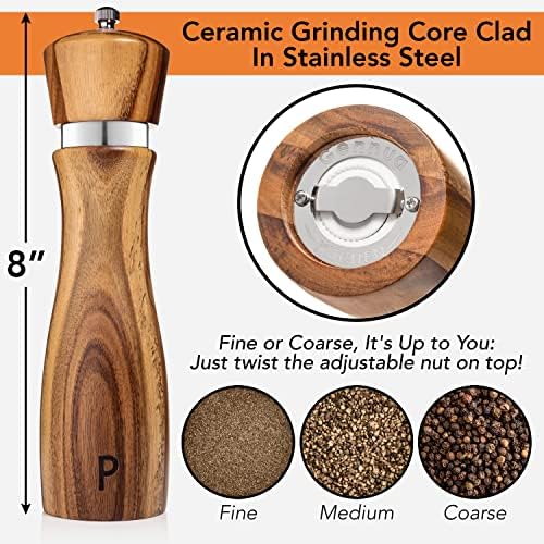 Wooden Salt and Pepper Grinder Set
