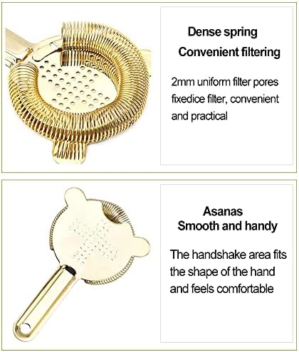 Heavy-Duty Stainless Steel Bar Strainer for Cocktails and Muddled Drinks
