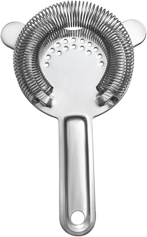Stainless Steel Cocktail Strainer Silver Reusable Bar Tool for Drinks