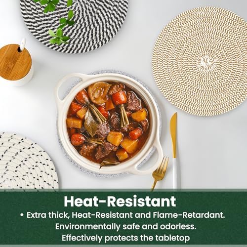 8-Inch Heat-Resistant Trivets for Kitchen Use
