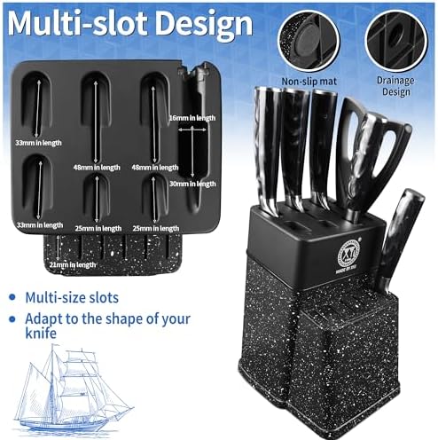 XYJ Knife BlockMove Your Kitchen clutter with this Multi-Purpose Holder Stand