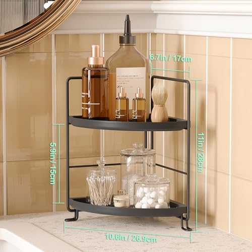 2 Tier Corner Organizer Bathroom Storage Solution