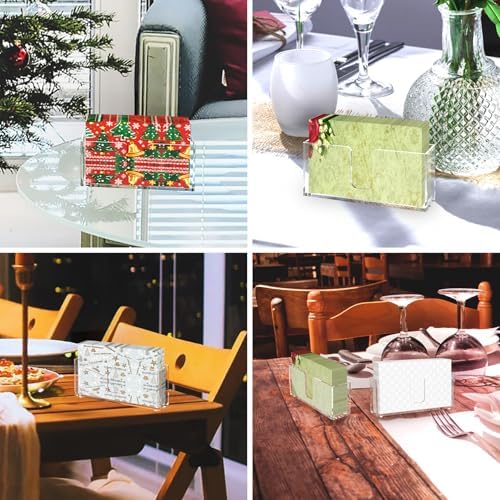 XQIGI Acrylic Napkin Holder - 9 inch Clear Hand Towel Storage Tray