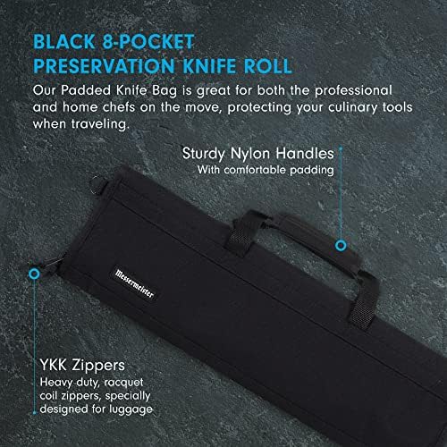 Messermeister Preservation 8-Pocket Knife Luggage - Durable Carry Case for Culinary Professionals