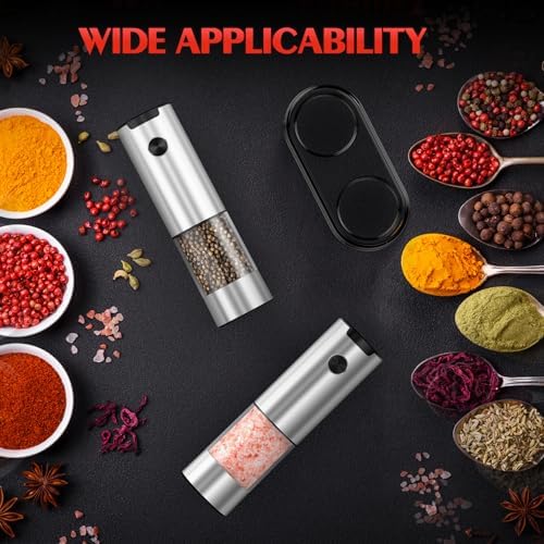 Adjustable Battery-Operated Salt Pepper Mill Set