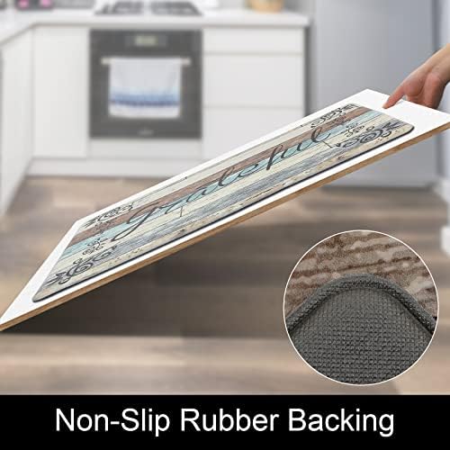 Comfort Non-Slip Kitchen Mat Set for Standing DeskFarmhouse Style
