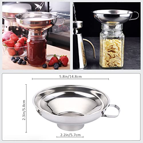 CADAVO Stainless Steel Canning Funnel - Wide Mouth for Mason Jars