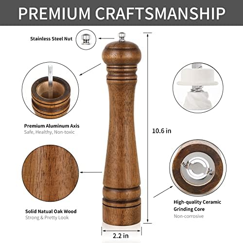 XWXO Oak Loss-Glazed Pepper Mill