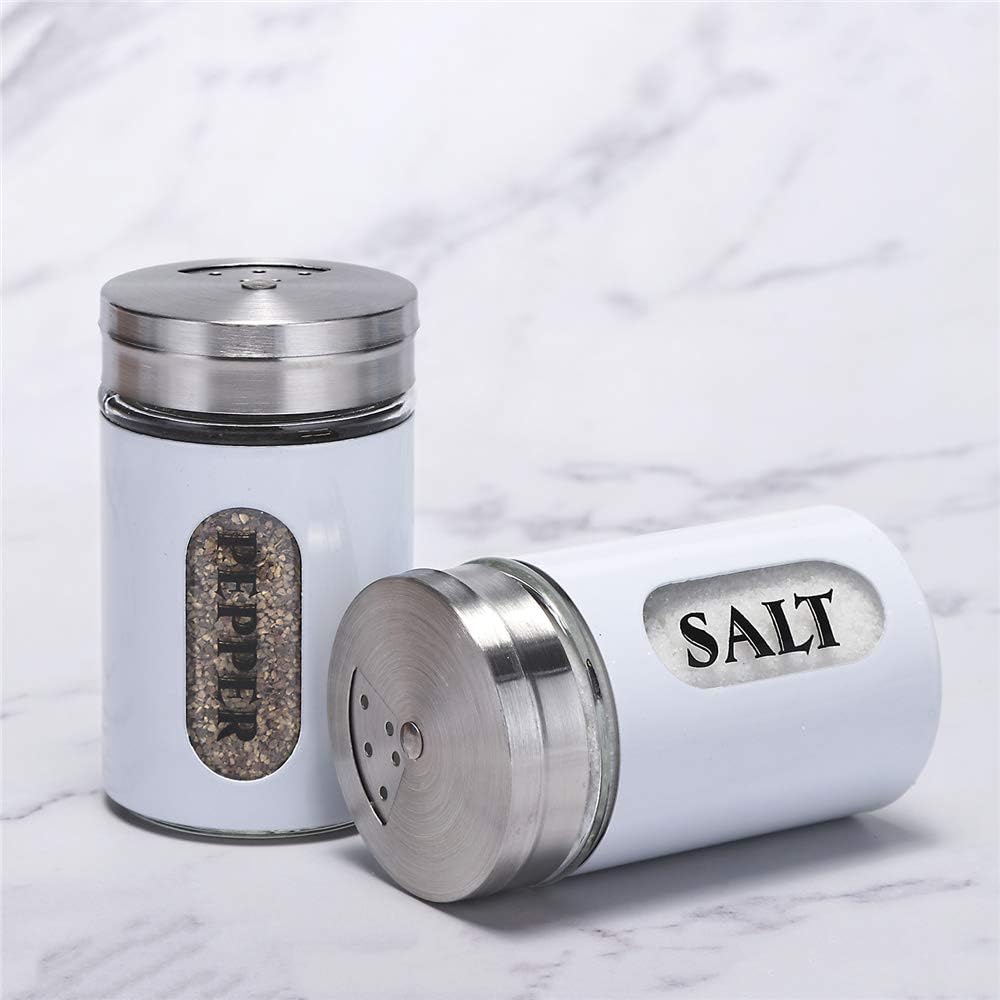 Premium Salt Pepper Shakers Set White