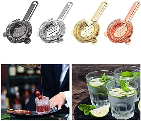 Heavy-Duty Stainless Steel Bar Strainer for Cocktails and Muddled Drinks