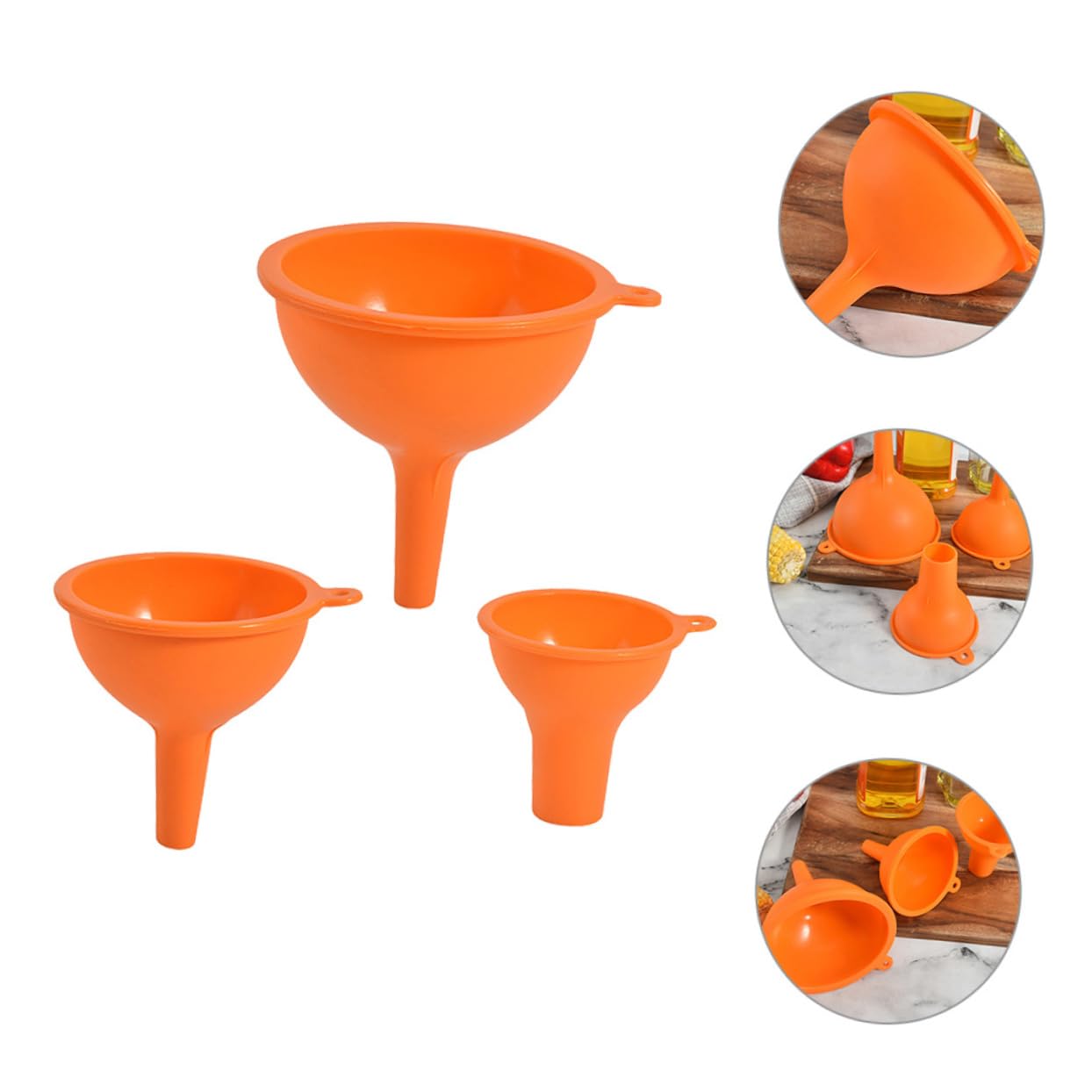 Cabilock 3Pcs Funnel Set for Kitchen Use 1
