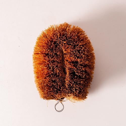 Eco-Friendly 3-Pack of 100 Natural Coconut Coir Kitchen Brushes