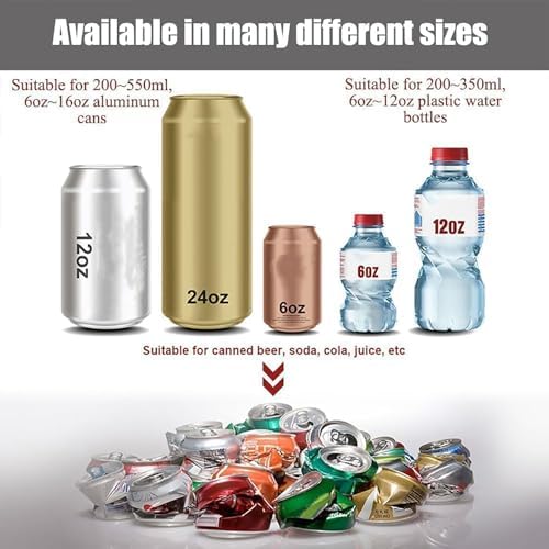 Compact Efficient Aluminum Can Plastic Bottle Crusher