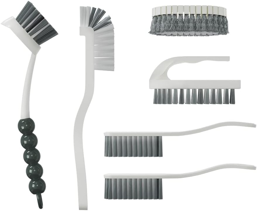 6-Piece Kitchen and Bathroom Cleaning Brush Set