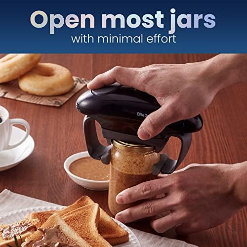 Elite Gourmet EJO800 High Power Torque Automatic Jar Opener BlackGray